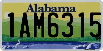 AL license plate 1AM6315