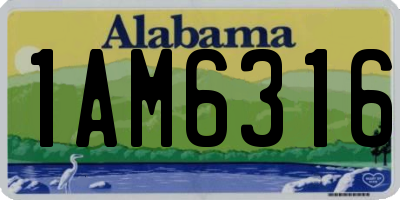 AL license plate 1AM6316