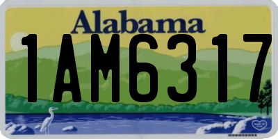 AL license plate 1AM6317