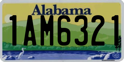 AL license plate 1AM6321
