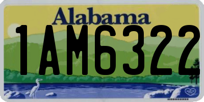 AL license plate 1AM6322
