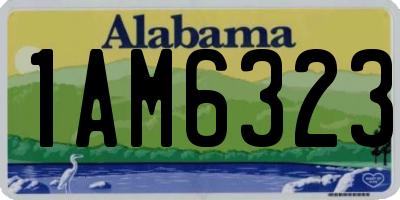 AL license plate 1AM6323