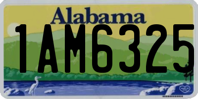 AL license plate 1AM6325