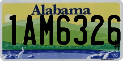 AL license plate 1AM6326