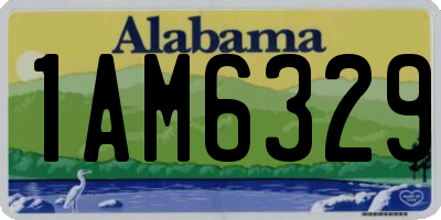 AL license plate 1AM6329
