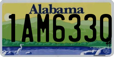 AL license plate 1AM6330