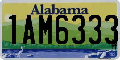 AL license plate 1AM6333