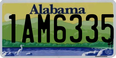 AL license plate 1AM6335