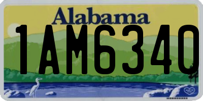 AL license plate 1AM6340