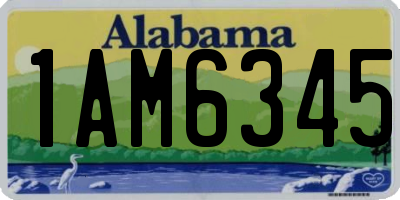 AL license plate 1AM6345