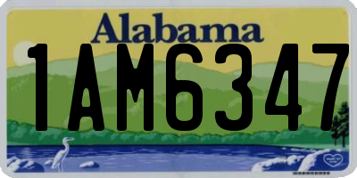 AL license plate 1AM6347