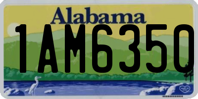 AL license plate 1AM6350