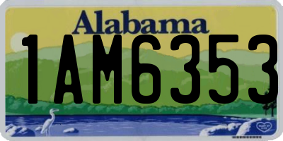 AL license plate 1AM6353