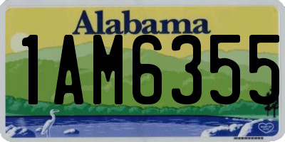 AL license plate 1AM6355