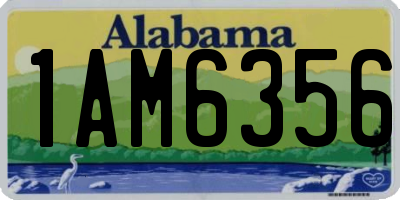 AL license plate 1AM6356