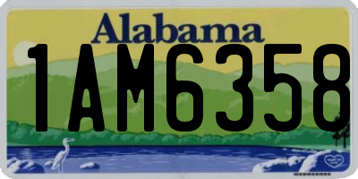 AL license plate 1AM6358