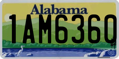 AL license plate 1AM6360