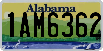 AL license plate 1AM6362