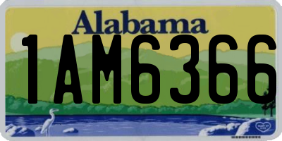 AL license plate 1AM6366