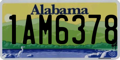 AL license plate 1AM6378