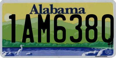 AL license plate 1AM6380