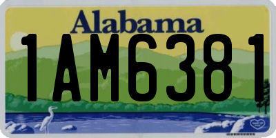 AL license plate 1AM6381