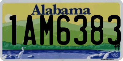 AL license plate 1AM6383