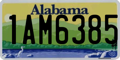 AL license plate 1AM6385