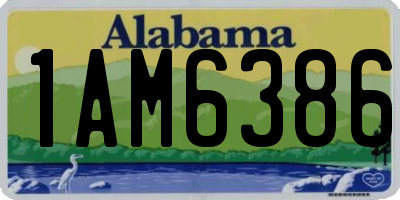 AL license plate 1AM6386