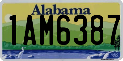 AL license plate 1AM6387