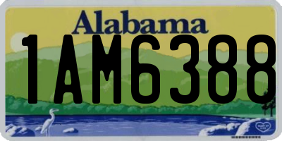 AL license plate 1AM6388