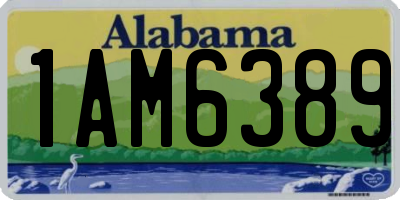 AL license plate 1AM6389