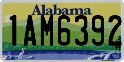 AL license plate 1AM6392