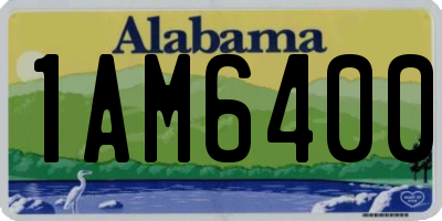 AL license plate 1AM6400
