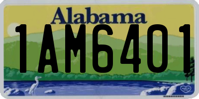AL license plate 1AM6401