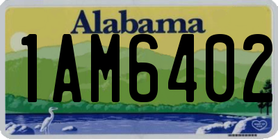 AL license plate 1AM6402
