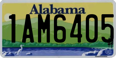 AL license plate 1AM6405