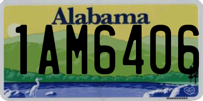 AL license plate 1AM6406