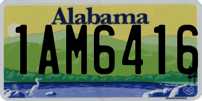 AL license plate 1AM6416