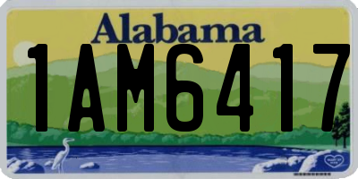 AL license plate 1AM6417
