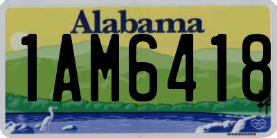 AL license plate 1AM6418