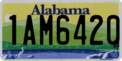 AL license plate 1AM6420