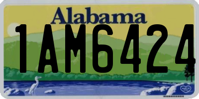 AL license plate 1AM6424