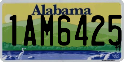 AL license plate 1AM6425