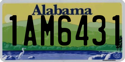 AL license plate 1AM6431