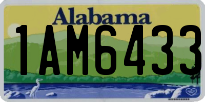 AL license plate 1AM6433