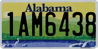 AL license plate 1AM6438