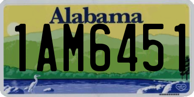 AL license plate 1AM6451