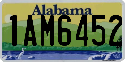 AL license plate 1AM6452