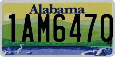 AL license plate 1AM6470